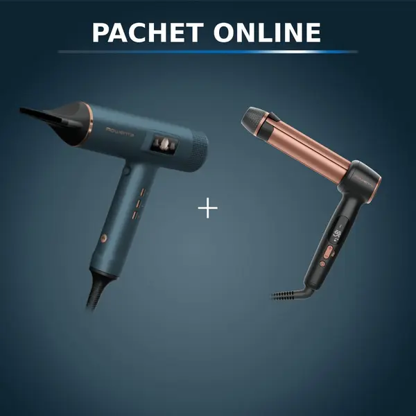 Pachet PROMO Uscator de par Rowenta Maestria For You HY9430E0 & Ondulator de par Rowenta Twist Curl CF4620E0