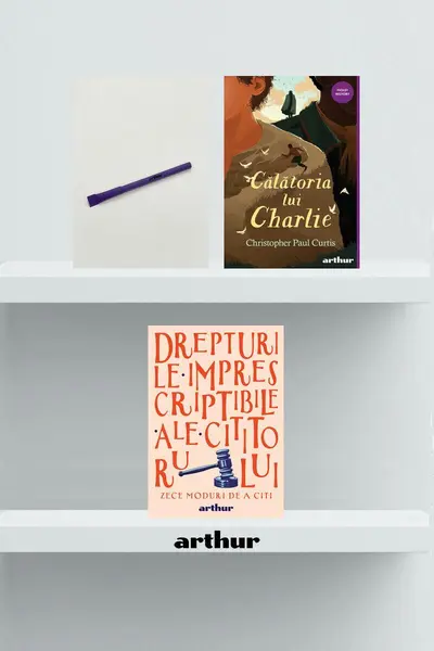 Pachet promo Violet History (Călătoria lui Charlie, agendă și pix) - Christopher Paul Curtis