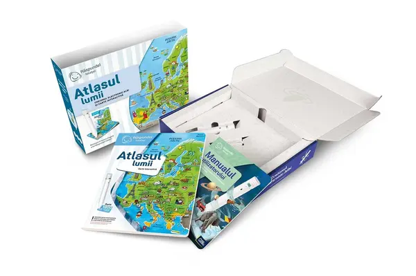 Pachet Raspundel Istetel - Creion electronic Albi + carte Atlasul Lumii | Raspundel Istetel