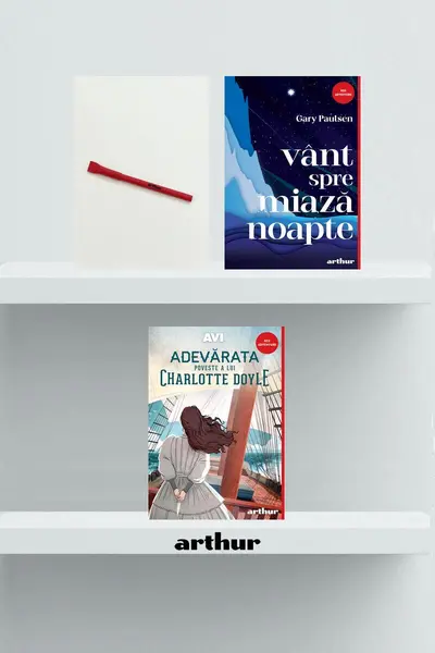 Pachet Red Adventure (Charlotte Doyle, Vânt spre miazănoapte, pix) - AVI, Gary Paulsen