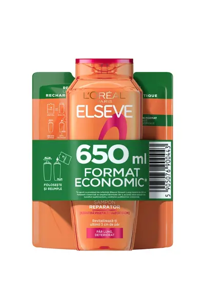 Pachet Sampon Dream Long, 400ml + 250ml, Elseve