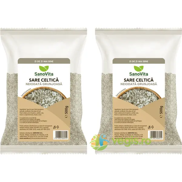 Pachet Sare Celtica Grunjoasa 500g + 500g