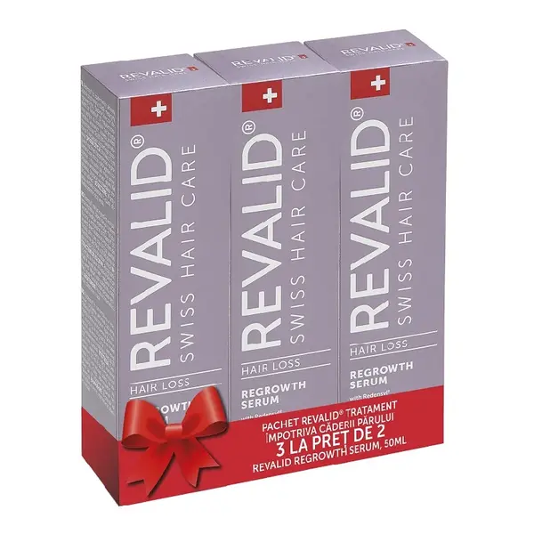 Pachet Ser contra caderii parului, 50 ml, 3 bucati, Revalid
