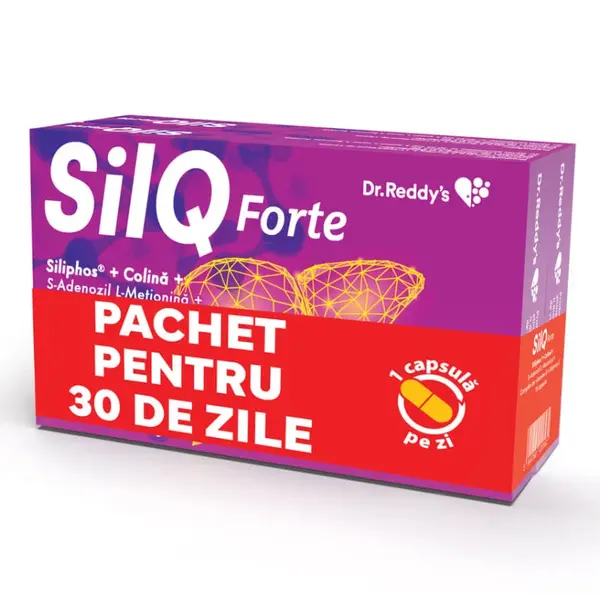 Pachet SilQ Forte, 2*15 capsule, Dr. Reddys