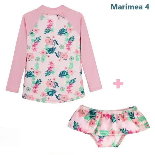 PACHET: SLIP + BLUZA, Floral Pink, Marimea 4