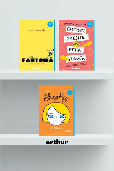 Pachet Smart 3 volume ( Fantomă, Calculele greșite ale fetei fulger, Shingaling) - Jason Reynolds, R.J. Palacio