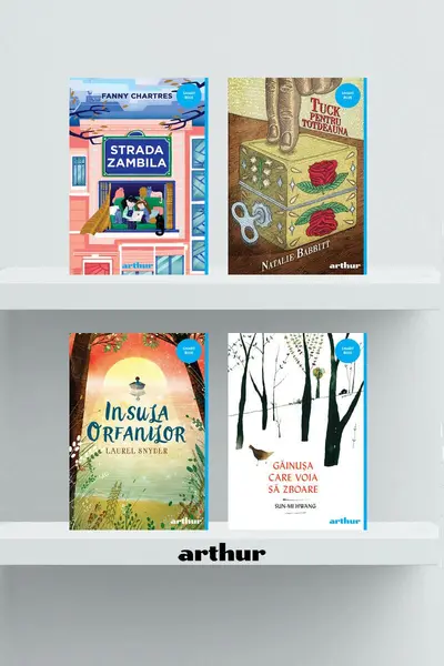 Pachet Smart Blue (Insula orfanilor, Găinușa,Tuck, Strada Zambila) - Laurel Snyder, Chartres Fan...