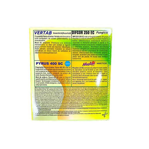 Pachet stropirea 6 pentru pomi pentru 10 L apa, Solarex, contine Vertab, Difcor 250EC, Pyrus 400SC, Mospilan 20SG - Default Title