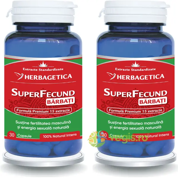 Pachet Super Fecund Barbati 30cps+30cps (50% reducere la al doilea produs)