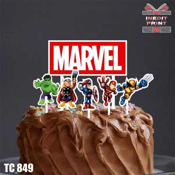 Pachet toppere tort UV Eroii Marvel TC849 MDF