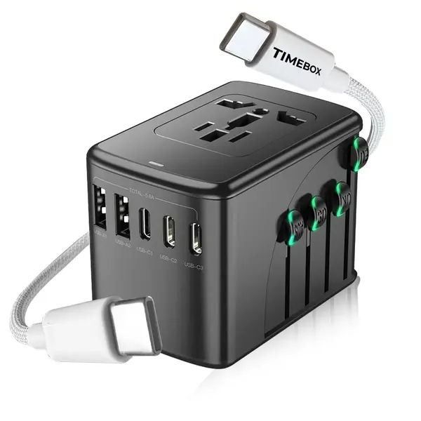 Pachet Travel Timebox, Type-C la USB-C, 66W, 1m, Alb - Default Title