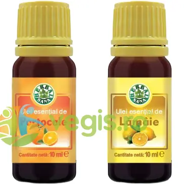 Pachet Ulei Esential de Portocale 10ml + Ulei Esential de Lamaie 10ml
