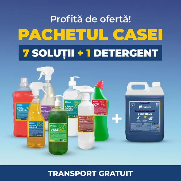 Pachetul Casei - 7 Soluții + Detergent/Balsam 5L, Deep Blue