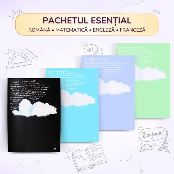 Pachetul Esential: Matematică, Română. Engleză, Franceză