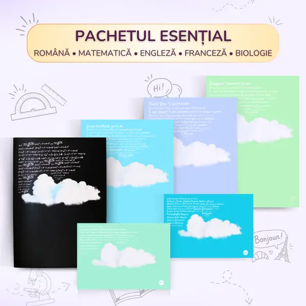 Pachetul Esential: Matematică, Română. Engleză, Franceză, Biologie, Franceză