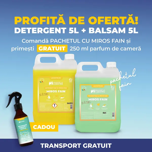 Pachetul FAIN - Detergent & Balsam + Parfum de cameră Cadou, Detergent + Balsam