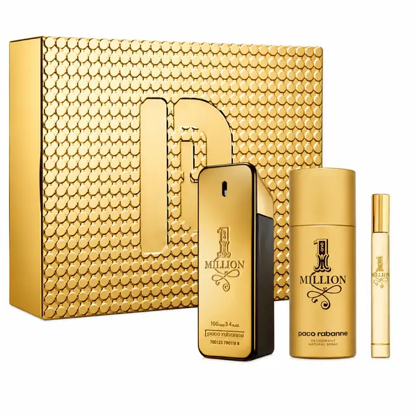 Paco Rabanne – 1 Million Eau De Toilette 100ml + Eau De Toilette 10ml + Stick 75ml