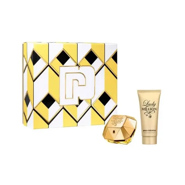 Paco Rabanne Lady Million Set cadou pentru femei Volum EDP 50 + 75 ml loțiune de corp