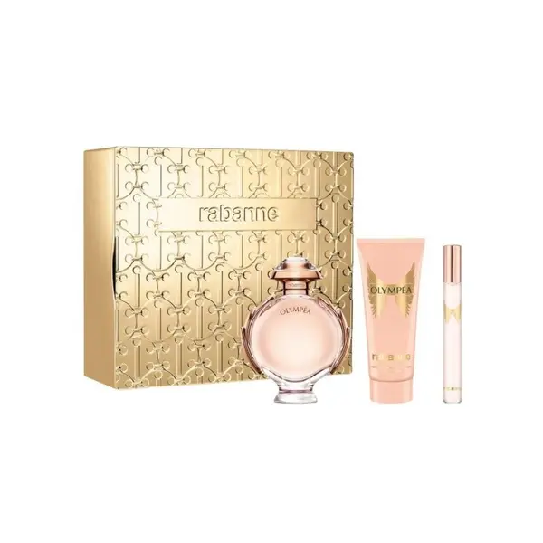 Paco Rabanne Olympea Set cadou pentru femei Volum 80 ml EDP + 100 ml loțiune de corp + EDP 10 ml