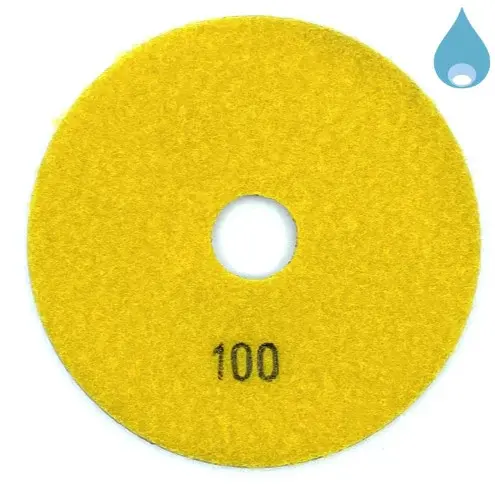 Paduri / dischete diamantate pt. slefuire umeda #100 Ø125mm - DXDY.WETPAD.125.0100