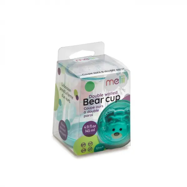 Pahar Copii Design Interior Urs, 145 Ml, Melii, Albastru