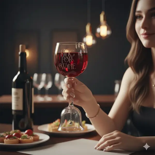Pahar de vin cu clopotel - Pentru lenesi