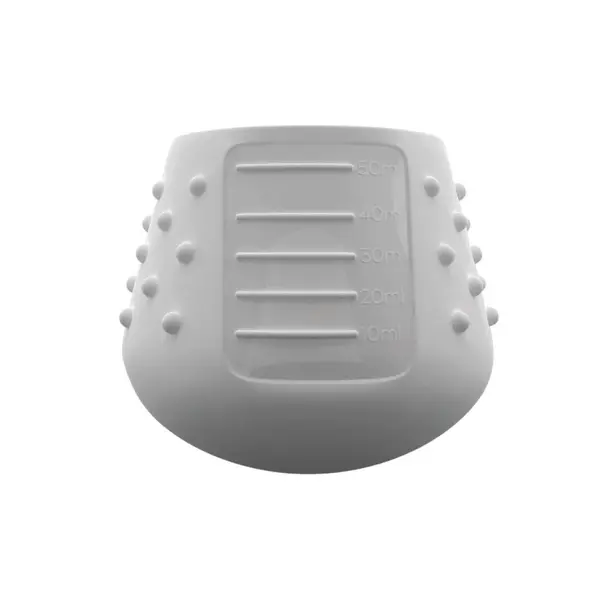 Pahar gri din silicon pentru bebelusi 50 ml