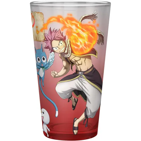 Pahar Mare Fairy Tail - 400ml - Natsu, Lucy, Happy & Plue S7