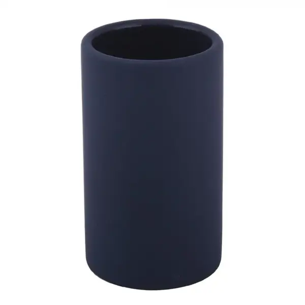 Pahar pentru periute dinti, Ceramica cauciucata, Negru