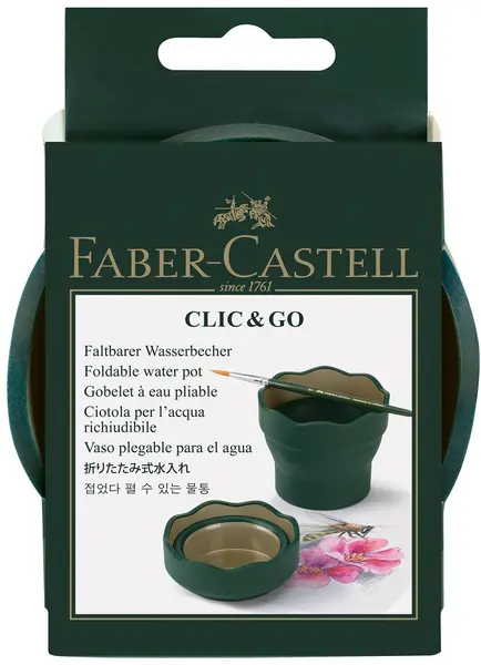 Pahar pliant de desen Faber-Castell - Verde inchis