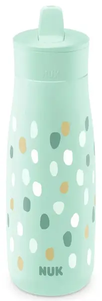 Pahar sport NUK - Mini-Mi, PP, 450 ml, verde cu buline