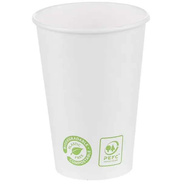 Pahare Carton Bio Albe, 180 ml, 50 buc