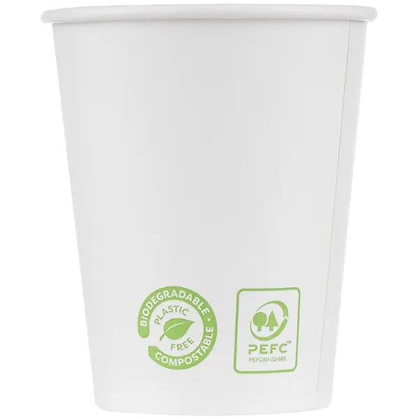Pahare Carton Bio Albe, 240 ml, 50 buc