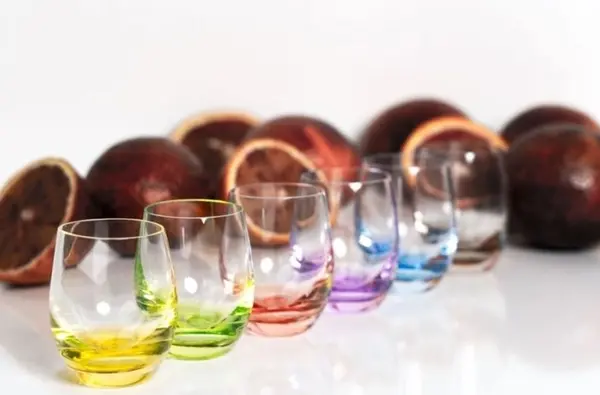 Pahare de brandy Bohemia Crystalex - Rainbow, 60 ml, 6 buc