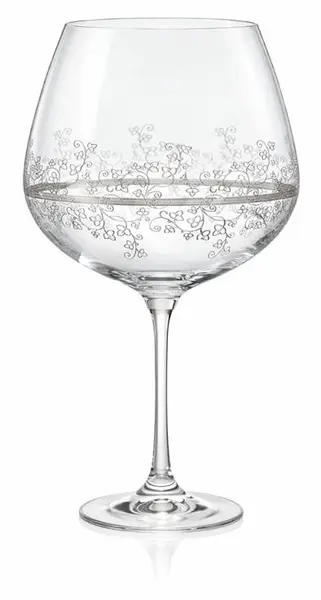 Pahare de vin roșu Bohemia Crystalex - Viola Platinum, 570 ml, 6 buc