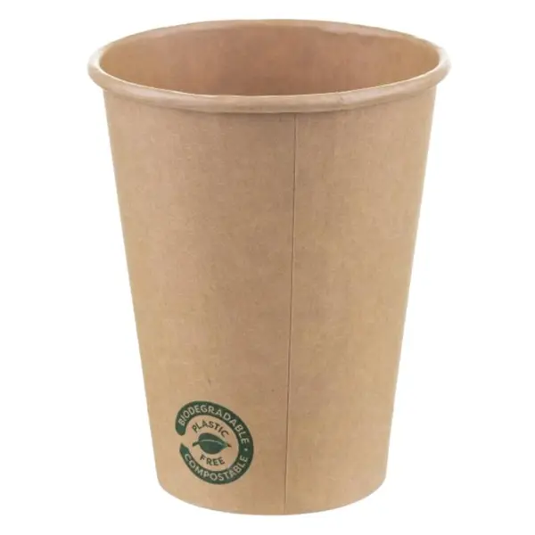 Pahare din Carton, 360 ml, Biodegradabile, Kraft, 80 Bucati