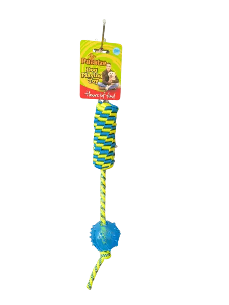 PAIATZE DOG FLOATING WEBBING ROPE TPR BALL 40 CM
