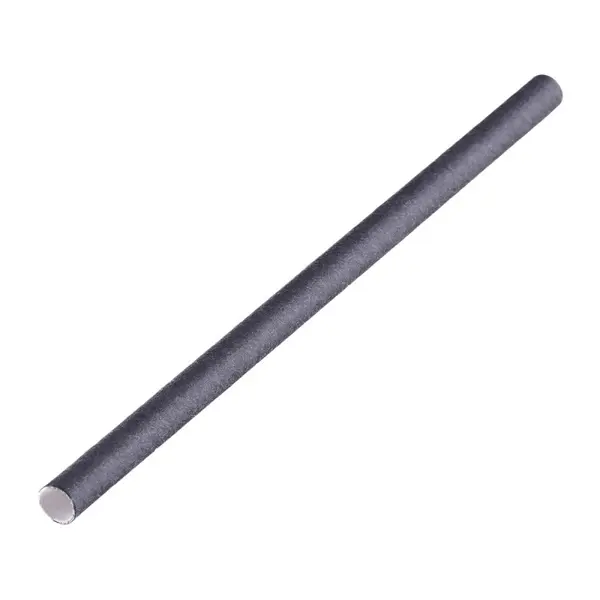 Paie Biodegradabile Compostabile de Hartie Negre, Ambalaj Individual, 7 mm, 250 Bucati