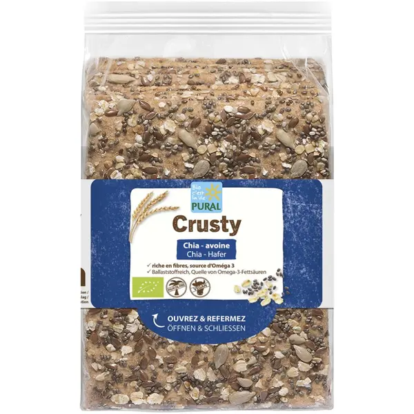 Paine crocanta cu chia si ovaz 8 felii, eco - 200 g