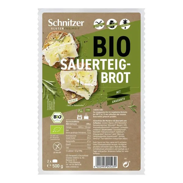Paine cu maia si amarant fara gluten, eco - 500 g
