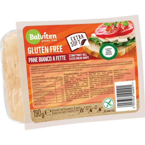 Paine mic dejun feliata alba fara gluten, 190g, Balviten