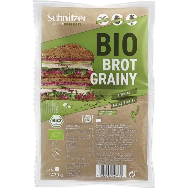 Paine toast cu seminte fara gluten, eco - 430 g
