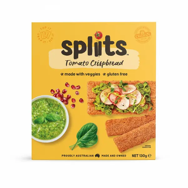 Paine uscata cu rosii Spliits, 130g, Orgran
