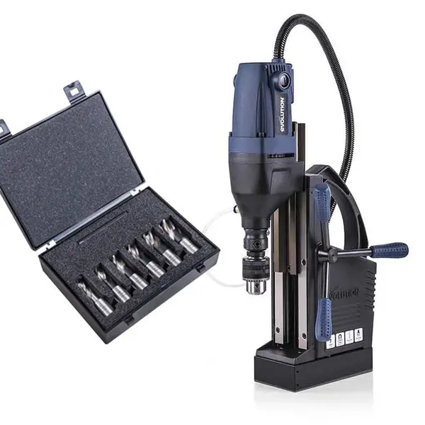 Pakiet wiertarka magnetyczna 28mm Evolution S28MAG + Zestaw 6 rdzeni 12mm 14mm 16mm 18mm 20mm 22mm, długość 50mm