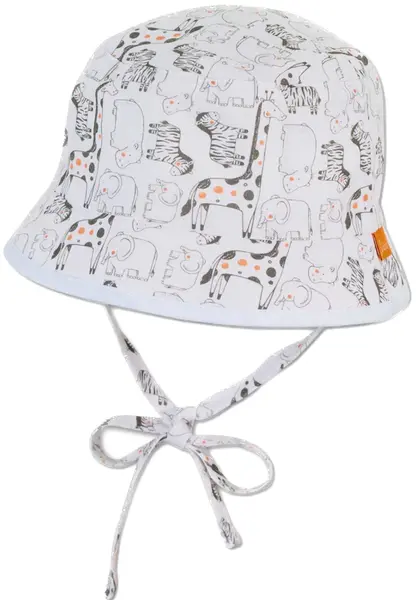 Palarie cu două fețe pentru copii cu protectie UV 50+ Sterntaler - Cu animale, 47 cm, 9-12 luni