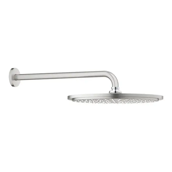 Palarie de dus rotunda 310 mm, argintiu mat, brat 380 mm, Grohe Rainshower Cosmopolitan 310