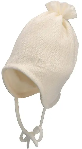 Pălărie tricotată pentru bebeluși Sterntaler - 39 cm, 3-4 luni, ecru