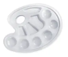 Paleta de pictura cu10 compartimente,alb, plastic