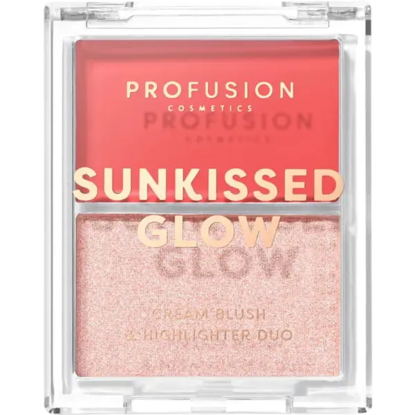 Paleta Duo Blush Cremos + Iluminator Stralucitor Sunkissed Glow Nuanta Coral Heatwave