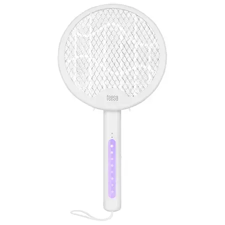 Paleta electrica anti insecte Teesa Swatter 3 in 1, 5 W (Alb)